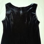 R & M Richards Vintage Maxi Dress Women Size 12 Black Velvet Whimsigoth Vamp Slit Photo 4