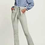 Veronica Beard  Womens Giselle Skinny-Flare Jean Green Size 30 Tie Belt High Rise Photo 0