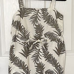 ASOS Petite Palm Tree Leaves Linen Blend Tank Top Photo 0