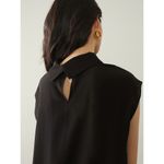Commense Elegant Leisure Cap Sleeve Classic Top Flowy Black XS Photo 3