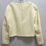 ZARA Tweed Cropped Blazer Gold Buttons Yellow Size M Photo 4
