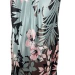 Linea Donatella Linea Donnella Tropical Black Floral Satin Feel Mermaid Maxi Slip Dress L Y2K Photo 7