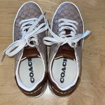 Coach Signature Low Top Sneaker Size 6 Tan Beige Brown Photo 4