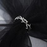 Silver Ring Gothic Crown Of Thorns Photo 3
