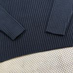 Gap Vintage Women's S Ribbed Crew Neck Long Sleeve Sweater Dark Navy Blue Photo 3