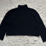 Madewell Sweater Ribbed Cashmere-Wool Blend Pullover Mockneck Black XS NWT New Photo 4