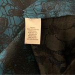 Hinge  Blouse Top XS Blue Black Lace Short Sleeve Elegant Party Shirt Photo 4