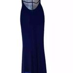 Abyss By Abby  royal blue halter neck strappy back maxi evening party‎ dress Sz L Photo 1