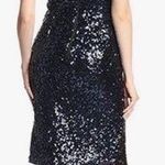 French Connection  Sequin Midi Dress in Black Hologram Photo 1