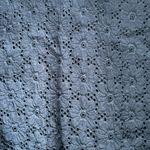 Michael Stars  Navy Puff Sleeve Eyelet 100% Cotton Peasant Top Size 0 XS Floral Photo 2