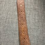 Aeropostale Brown Genuine Leather Boho Belt with Turquoise Accents Small Photo 5