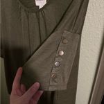 New York Laundry  Olive Green Women's Blouse Photo 2