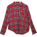 Abercrombie & Fitch Red Black White Plaid Long Sleeve Button Down Shirt Size S Photo 0