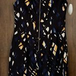 Tahari  Arthur S. Levine geometric black structured exposed zipper dress, size 6 Photo 8
