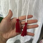 Lane Bryant  embroidered peasant blouse with tassels Photo 3