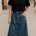 Anthropologie  Pilcro Midi Denim Skirt, New with Tags Photo 0