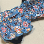 Free People  Intimately Blue Floral Smocked Crop Top‎ Size Medium Photo 1