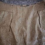 Carmen Marc Valvo Beaded Accents Knee-Length Skirt Size 4 100% Silk Olive Green Photo 7