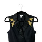 ALTUZARRA x Target Pencil Black Gold Cranes Collared Dress Sz 8 Photo 5