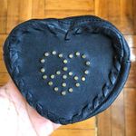 Leather Heart Coin Purse Wallet Black Photo 0