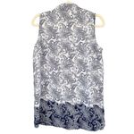 Laundry by Shelli Segal Laundry by Shelli Segal Paisley Blouse Sleeveless Top White Blue S Photo 4