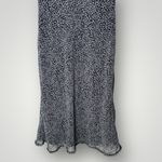 Wilfred  Camelot Dress Navy White‎ Floral Midi Cap Sleeve Medium Chiffon Photo 8