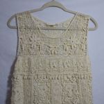 Lovestitch  Cream Crochet Lace Sleeveless Dress Beach Wedding Size M Photo 2