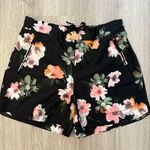 Tangerine  Black Floral Print Running Shorts With Liner Size XL Photo 0