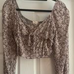 Altar'd State Patterned Long Sleeve Crop Top Photo 1