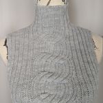 Bartolini Sleeveless Mock Neck Cable Knit Wool Sweater Gray Size S Photo 7