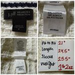 J. Jill Cardigan S L Contrast Trim‎ Sweater Jacket Nautical Coastal Beach Preppy Photo 7