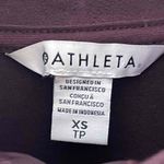Athleta Women Maroon Snap Button Zip Pockets Sherpa Sweatshirt Jacket Size XS Photo 5