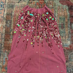 Common Threads a common thread purple sequin halter open back top Photo 0