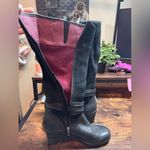 UGG  Lesley Tall Leather Wedge Boots. Black Size 6 Photo 5