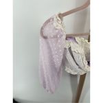 Nasty Gal  Edge Your Bets Purple White Off Shoulder crop top size 4 NWT Photo 11