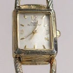 Gloria Vanderbilt Square Face Two Tone Bracelet Tank Watch Women Photo 0