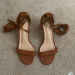 Allegra K  Brown Suede Lace Up Heels Size 9 Photo 0