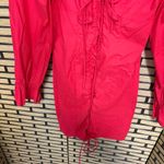 LIONESS Red Lace Up Dress Size Medium Photo 4