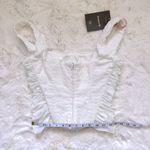 House Of CB  Eyelet Mesh Corset Top M - White Photo 4