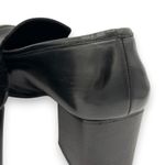 Gucci  Black Horsebit Leather Loafers Sz 8 Square Toe Classic Luxury Italy Heel Photo 9