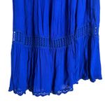Chico's Chico’s Electric Blue Casey Crochet Inset Tiered Maxi Skirt Size 12 Photo 2