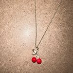 Cherry Necklace Gold Photo 2