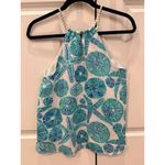 Lilly Pulitzer for Target Blue Sea Urchin Halter Top SIze: Small Photo 3