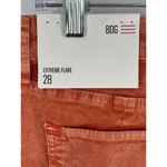 Urban Outfitters BDG Womens Corduroy Pants Extreme Flare Stretch Orange 28 Photo 2