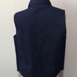 Reversal USA Quilted Christmas Vest Reindeer Plaid Snow Holiday Village Kitsch Size M Photo 3