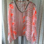 MRP Mr Price Embellished Trim Sheer Tribal Print Kaftan Swim Cover Up One Size Size undefined Photo 1