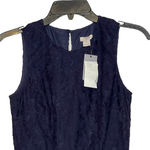 J.Crew  Womens Linda Dress Size Petite 00 Navy Blue‎ Lace Sleeveless Lined Photo 1