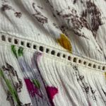 Anthropologie Nia Floral W/White Embroidered
Ladder Lace Trim Floral Tunic Top M Photo 11