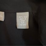 Kate Hill  Black Sleeveless Silk Button Front Blouse Photo 9