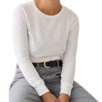 J.Crew Vintage Cotton Scoop Neck Long-Sleeve T-Shirt White 2X Plus Photo 0